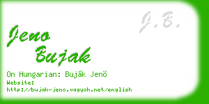 jeno bujak business card